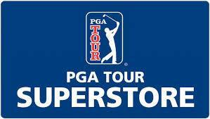 PGA TOUR Superstore logo on a blue background